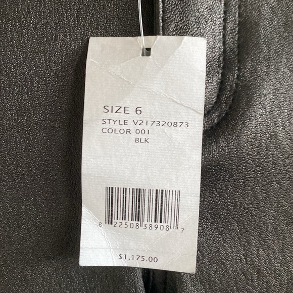 NWT VINCE black leather pants. (Real Leather) - Picture 7 of 9